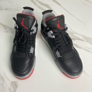 Men's Black Sneakers Shoes -Air Jordan 4 Retro Bred Reimagined